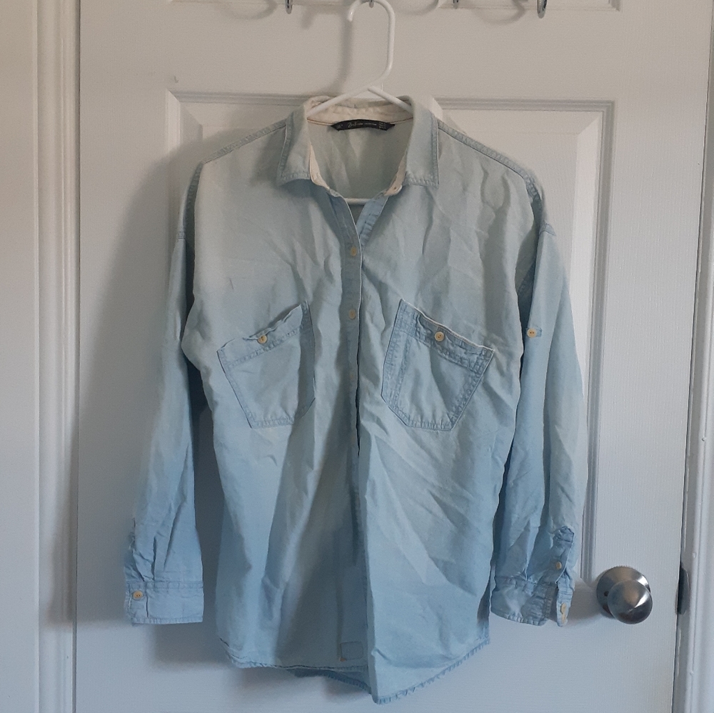 Zara denim shirt